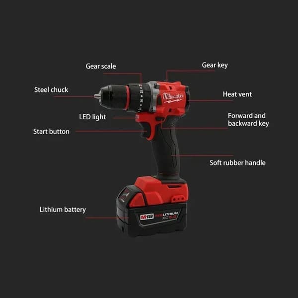 Milwaukee M18 Aku Bušilica 5