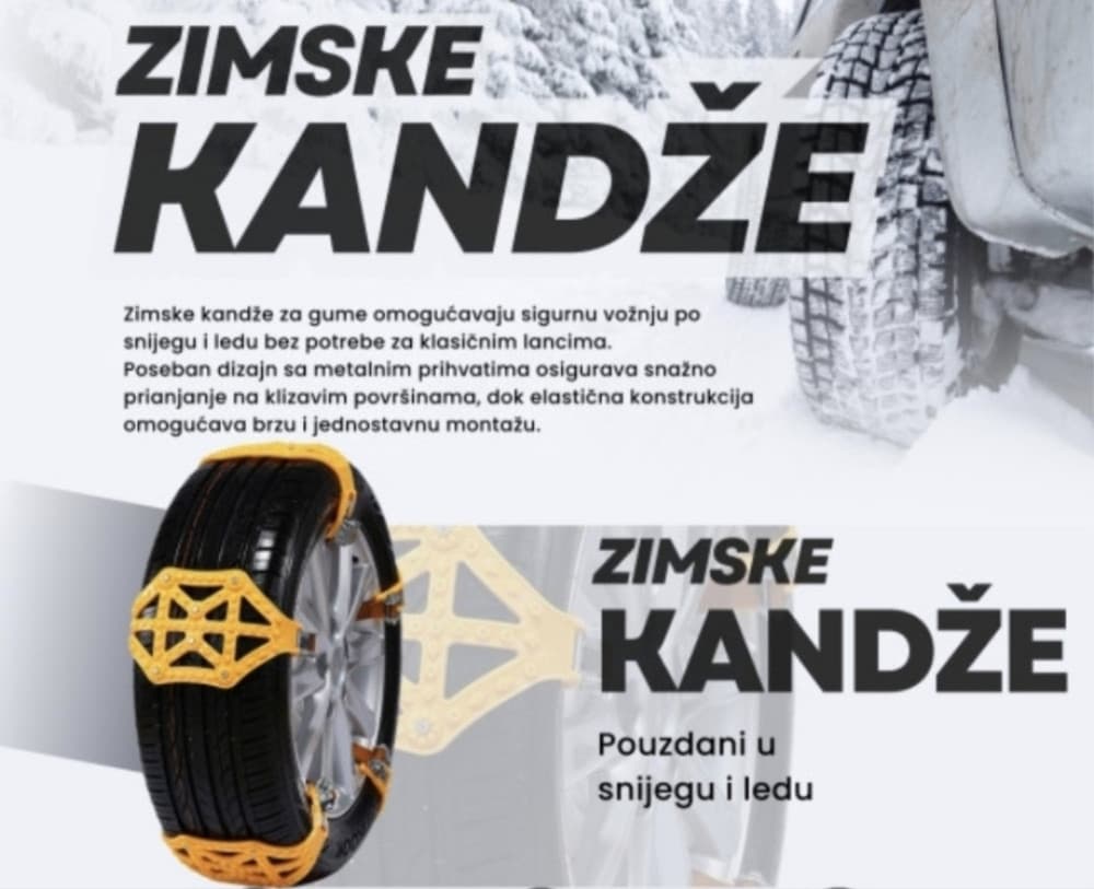 Zimske kandže za snijeg – gumeni krampone za gume (6 komada)